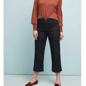 Anthropologie Pilcro Black Polka Dot Wide Leg Jeans